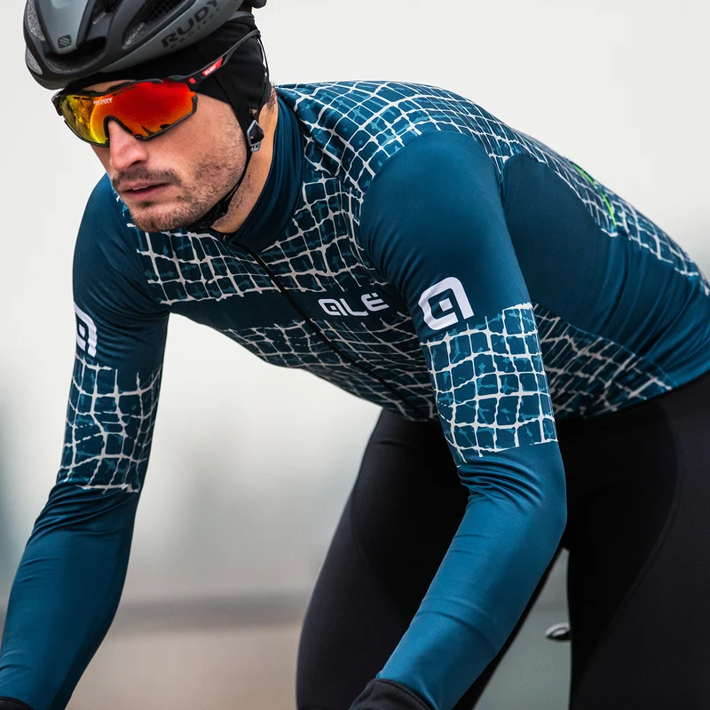 Maglia maniche lunghe Ale Solid Wall - Petrolio