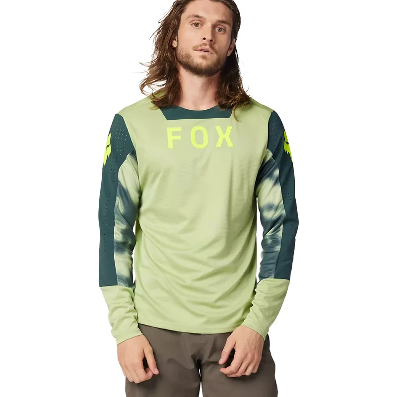 Maglia maniche lunghe Fox Defend Taunt - Verde