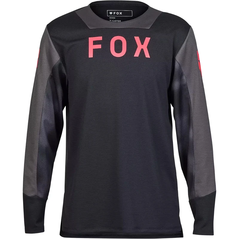 Maglia manica lunga bambino Fox Defend Taunt - Nero