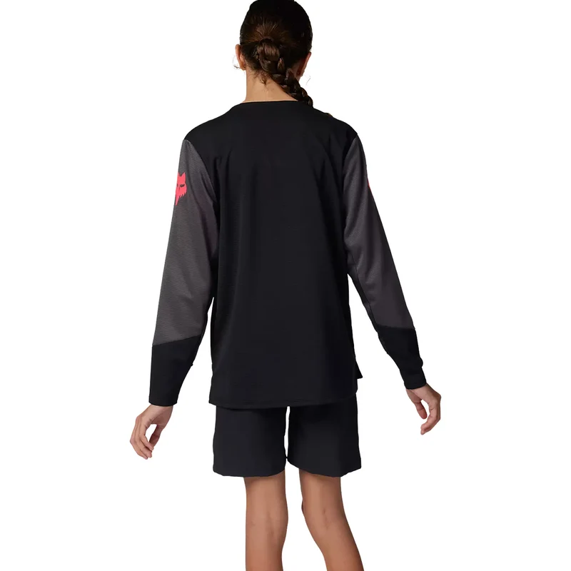 Maglia manica lunga bambino Fox Defend Taunt - Nero
