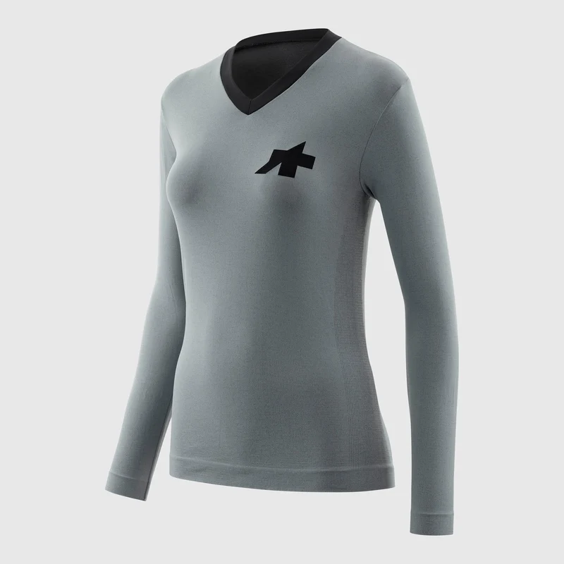 Maglia donna Assos maniche lunghe Tactica Tech T5 - Grigio