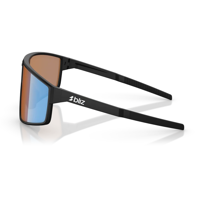 Occhiali Bliz P002 - Matt Black Coral-Orange Mirror Blue