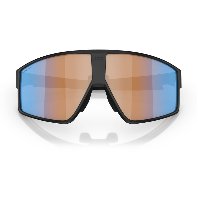 Occhiali Bliz P002 - Matt Black Coral-Orange Mirror Blue