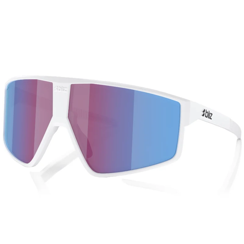 Occhiali Bliz P002 - Matt White Rose-Violet Mirror Blue