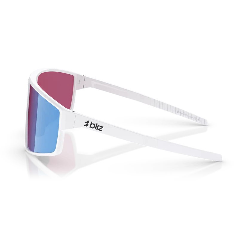 Occhiali Bliz P002 - Matt White Rose-Violet Mirror Blue