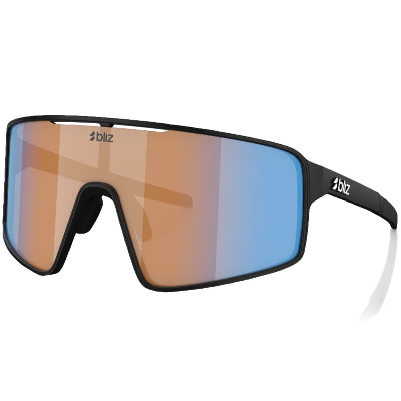 Occhiali Bliz P001 - Matt Black Coral-Orange Mirror Blue