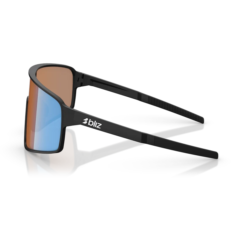 Occhiali Bliz P001 - Matt Black Coral-Orange Mirror Blue