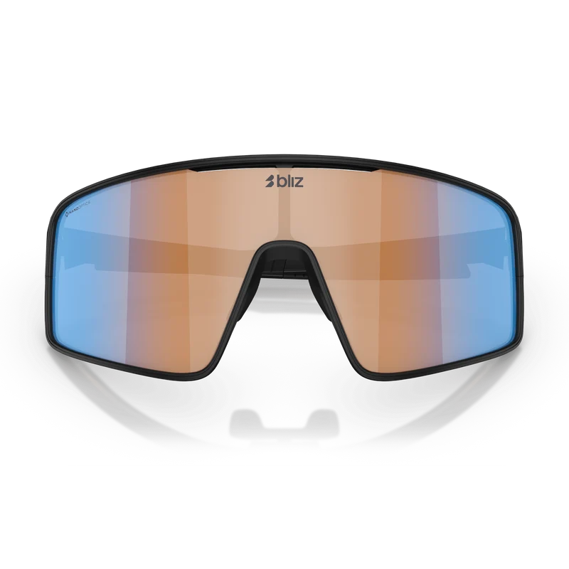 Occhiali Bliz P001 - Matt Black Coral-Orange Mirror Blue