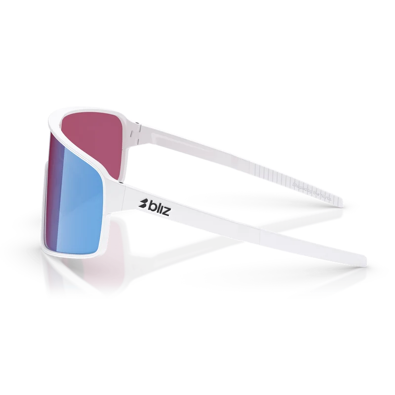 Occhiali Bliz P001 - Matt White Rose-Violet Mirror Blue