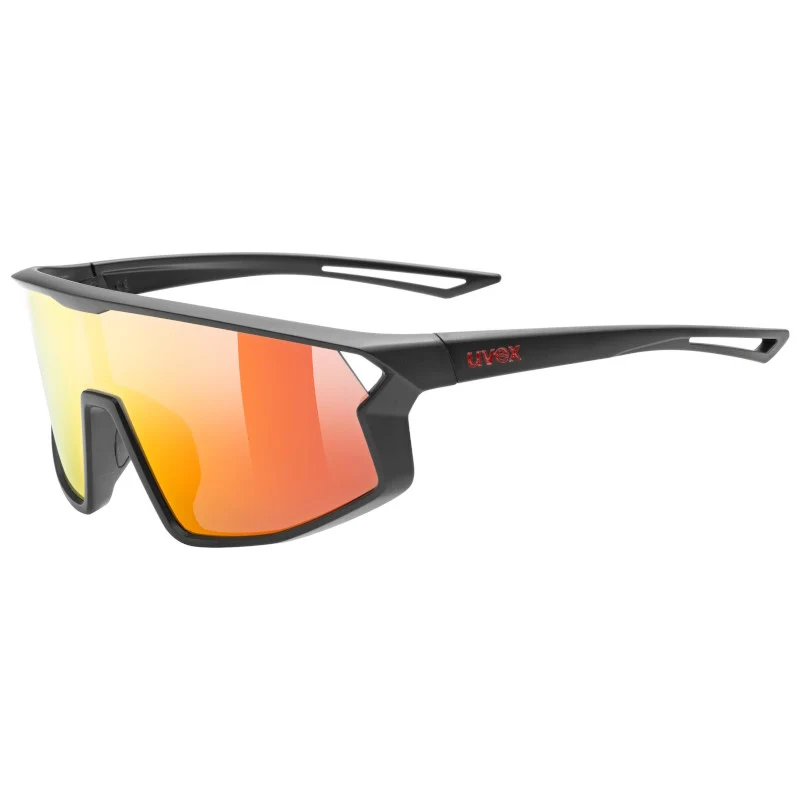 Occhiali Bambino Uvex Skyryse - Black matt Mirror Red