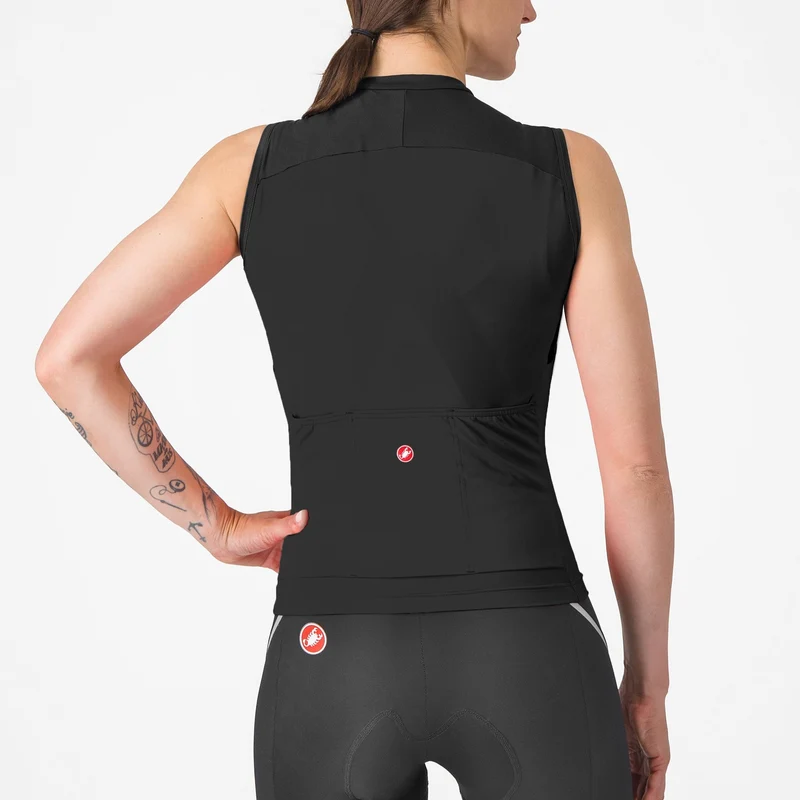 Maglia donna senza maniche Castelli Sole - Nero