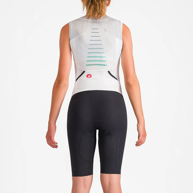 Body donna senza maniche Castelli Free Sanremo 3 Suit - Bianco