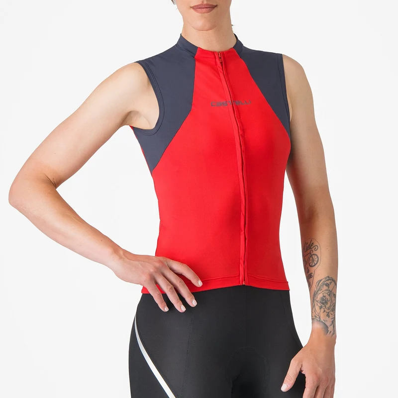 Maglia donna senza maniche Castelli Sole - Rosa