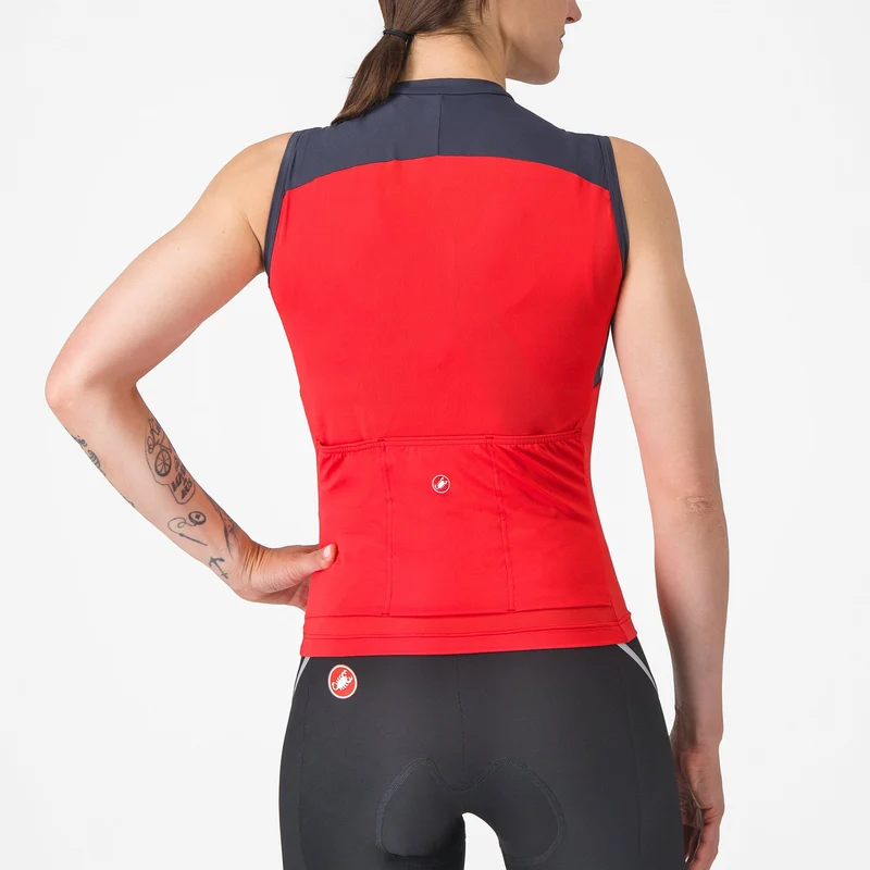 Maglia donna senza maniche Castelli Sole - Rosa