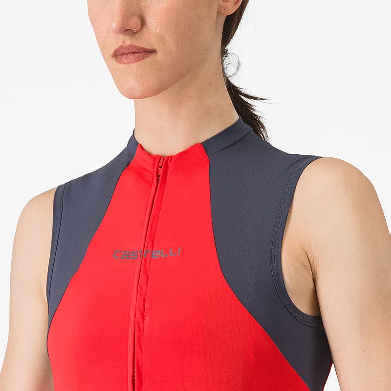 Maglia donna senza maniche Castelli Sole - Rosa