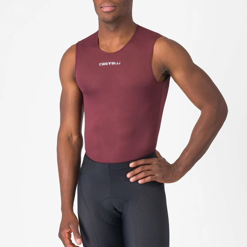 Maglia intima senza maniche Castelli Pro Mesh 2.0 - Bordeaux scuro