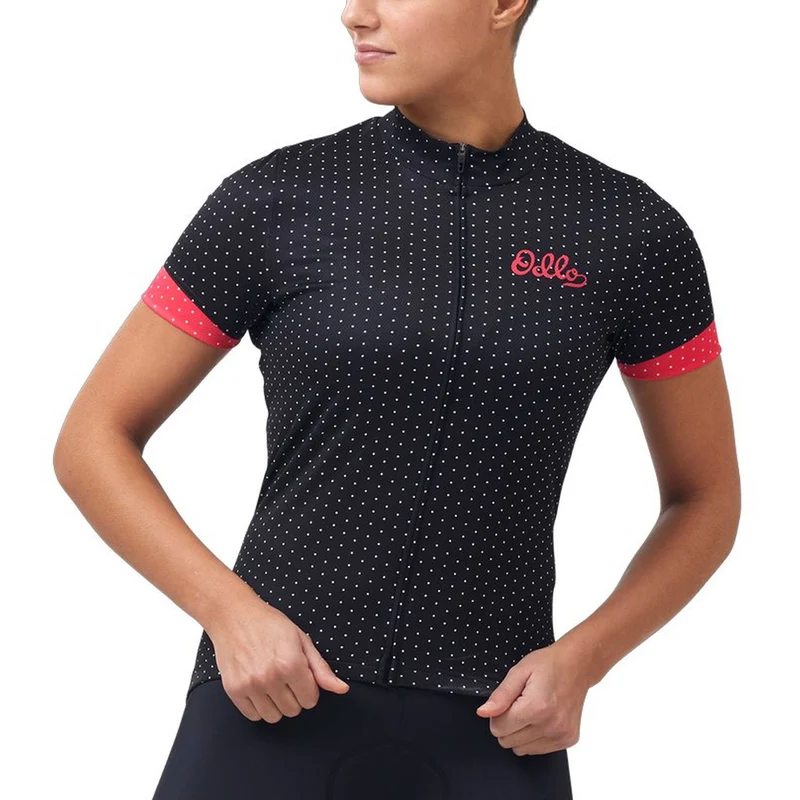 Maglia donna Odlo Essentials - Nero rosa