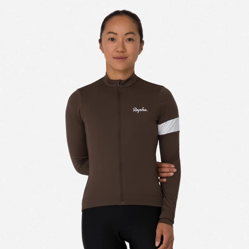 Maglia donna maniche lunghe Rapha Core - Marrone