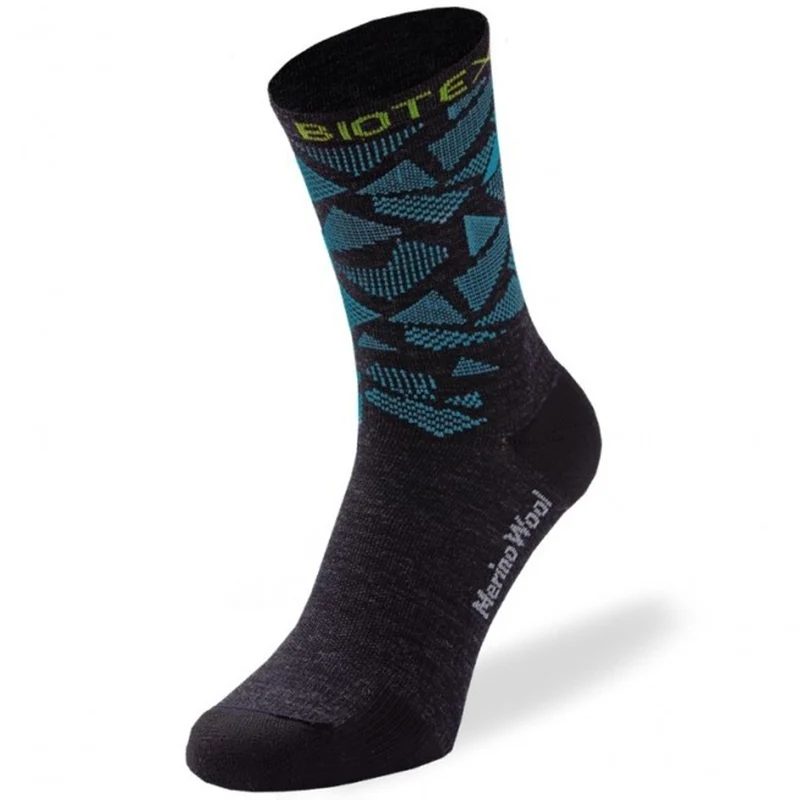 Calze Biotex Merino - Nero azzurro