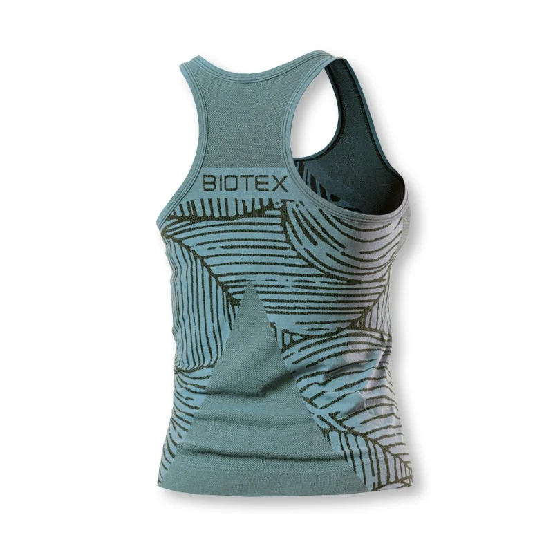Maglia intima donna senza maniche Biotex Sprint - Azzurro