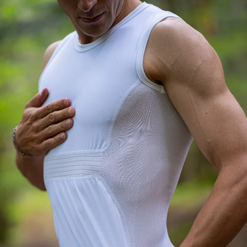 Maglia intima senza maniche Biotex Antivento Seamless - Bianco