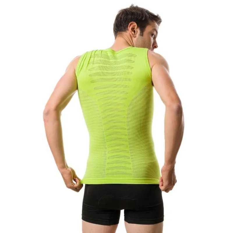 Maglia intima senza maniche Biotex + Carbon - Verde