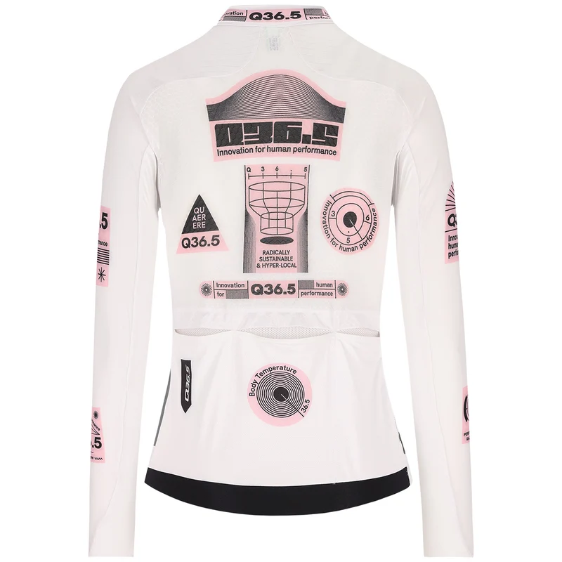 Maglia donna maniche lunghe Q36.5 Gregarius Hybrid Light Retrofuture - Bianco