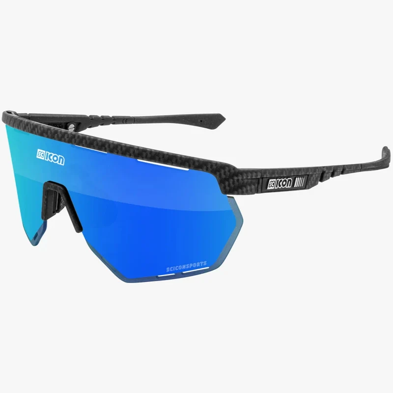Occhiali Scicon Aerowing - Carbonio opaco multimirror blu