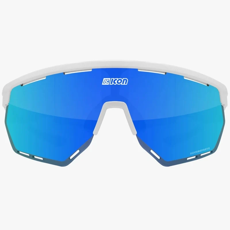 Occhiali Scicon Aerowing - Bianco multimirror blu