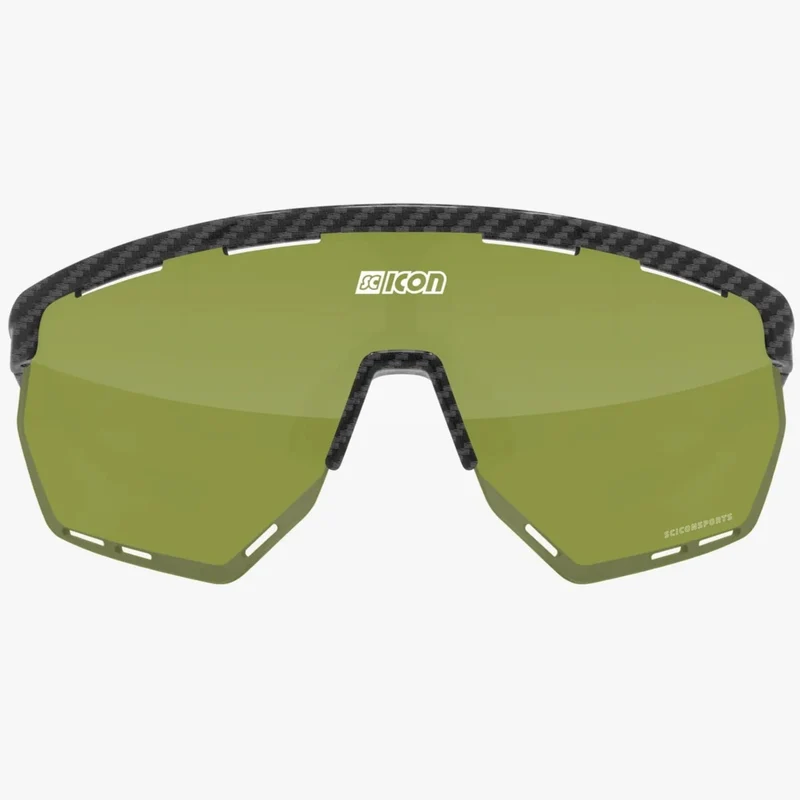 Occhiali Scicon Aerowing - Carbonio opaco trail verde