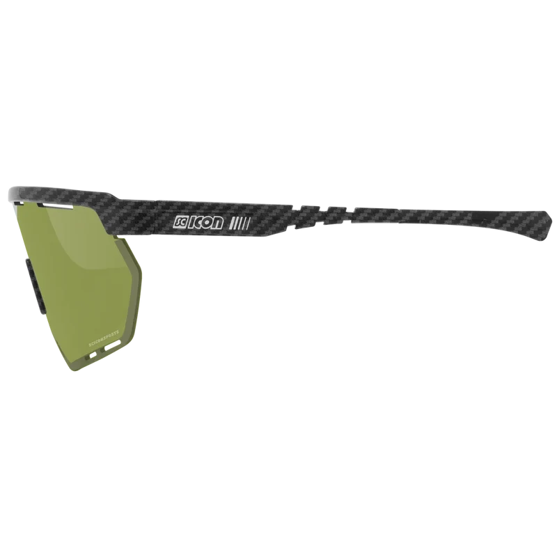 Occhiali Scicon Aerowing - Carbonio opaco trail verde