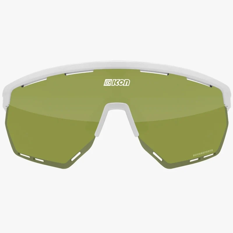 Occhiali Scicon Aerowing - Bianco trail verde