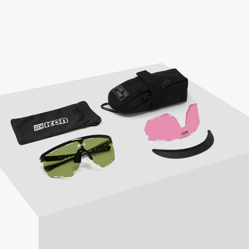 Occhiali Scicon Aerowing - Nero trail verde