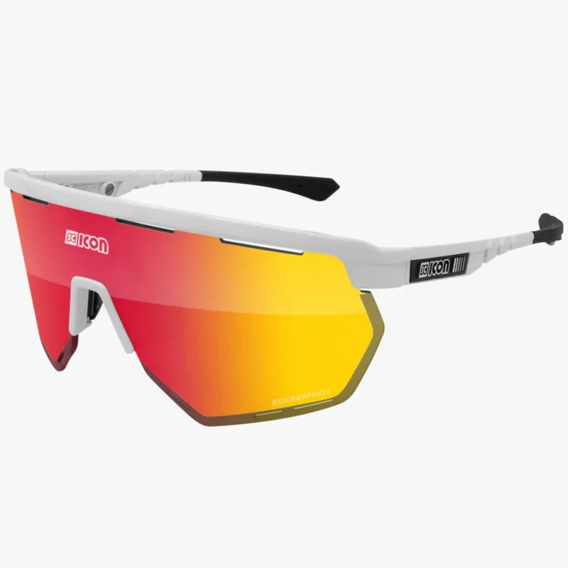 Occhiali Scicon Aerowing - Bianco multimirror rosso