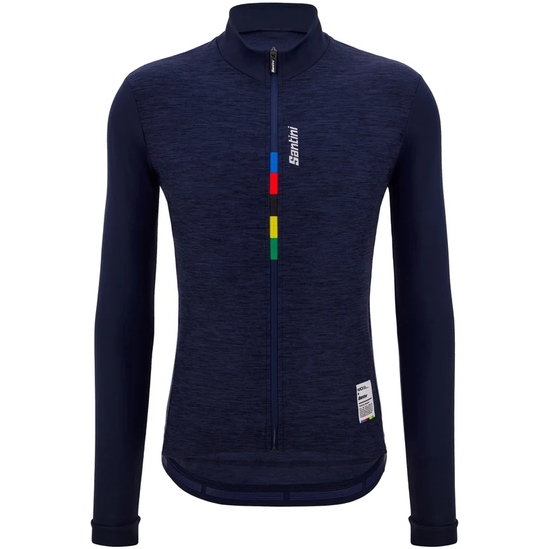 Maglia maniche lunghe Santini UCI Official Pure - Blu