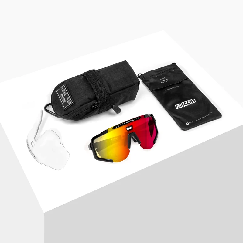 Occhiali Scicon Aeroscope - Nero Multimirror rosso