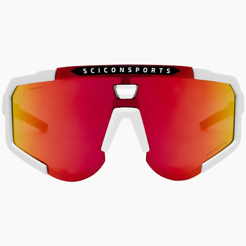 Occhiali Scicon Aeroscope - Bianco Multimirror rosso