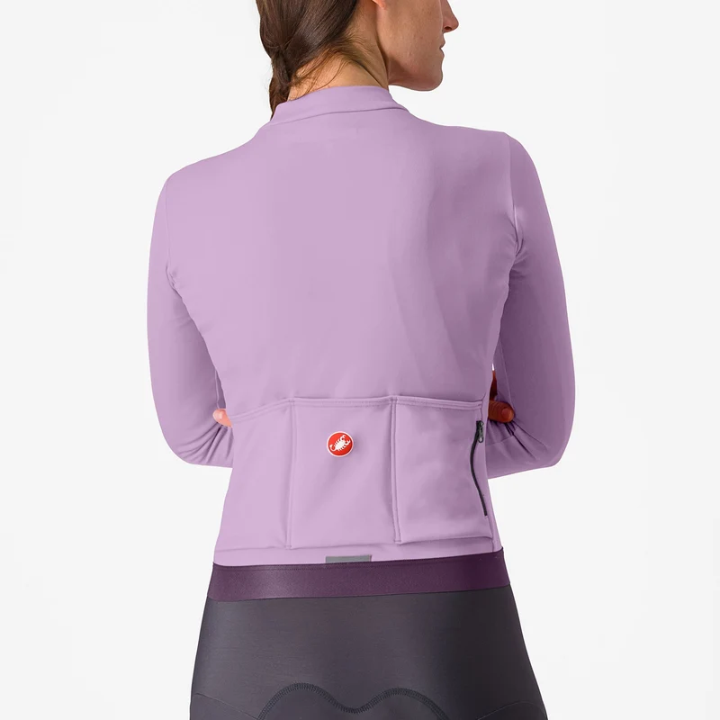 Maglia donna maniche lunghe Castelli Espresso Thermal - Lilla