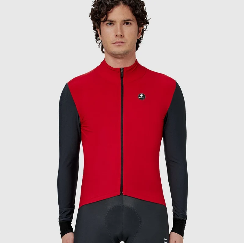 Maglia maniche lunghe Pissei Monviso - Rosso grigio