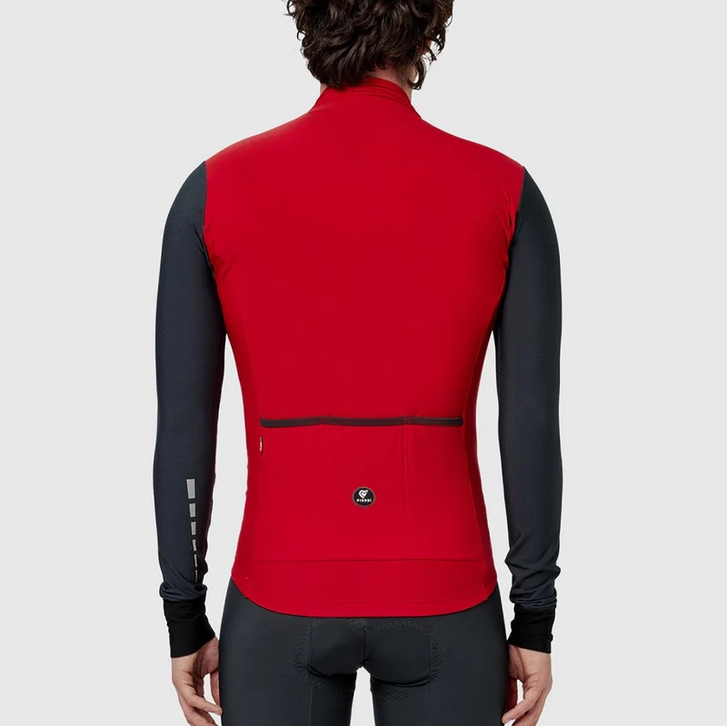 Maglia maniche lunghe Pissei Monviso - Rosso grigio