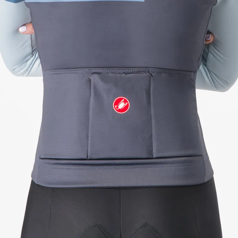 Maglia donna maniche lunghe Castelli Tornare - Blu