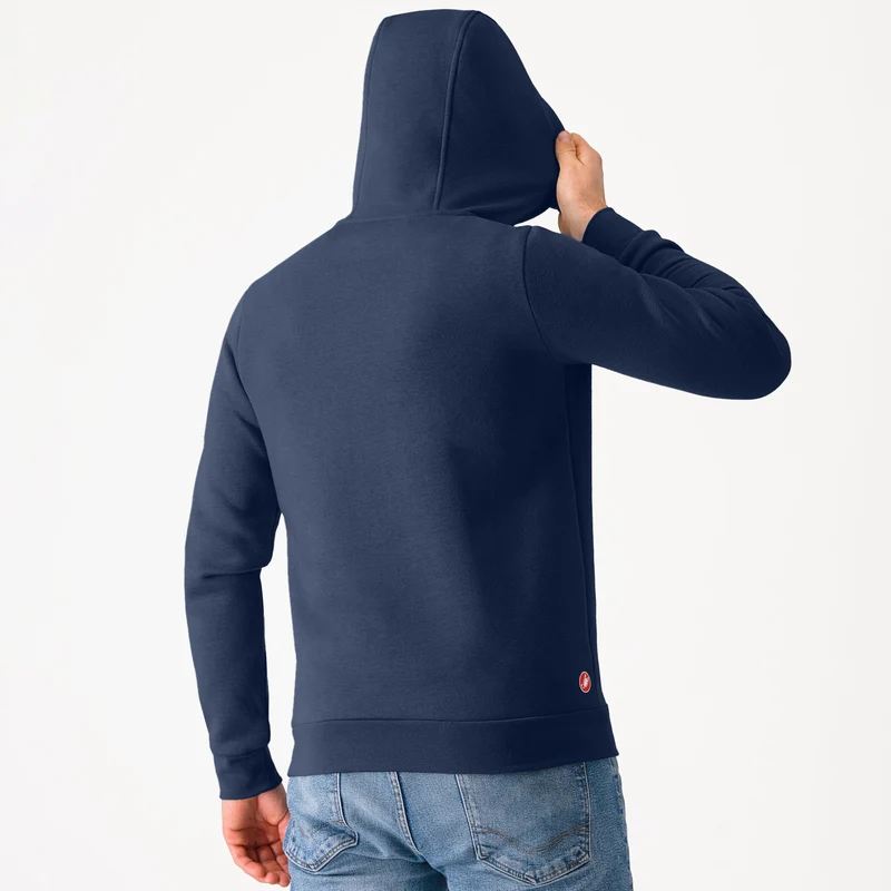 Felpa con cappuccio Castelli Classico - Blu