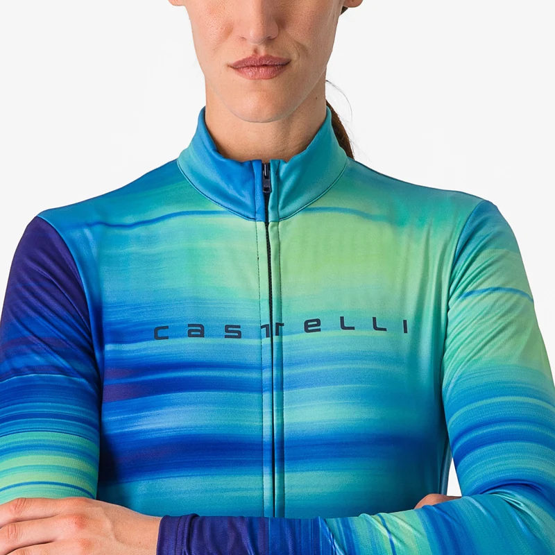 Maglia donna maniche lunghe Castelli Phase - Blu