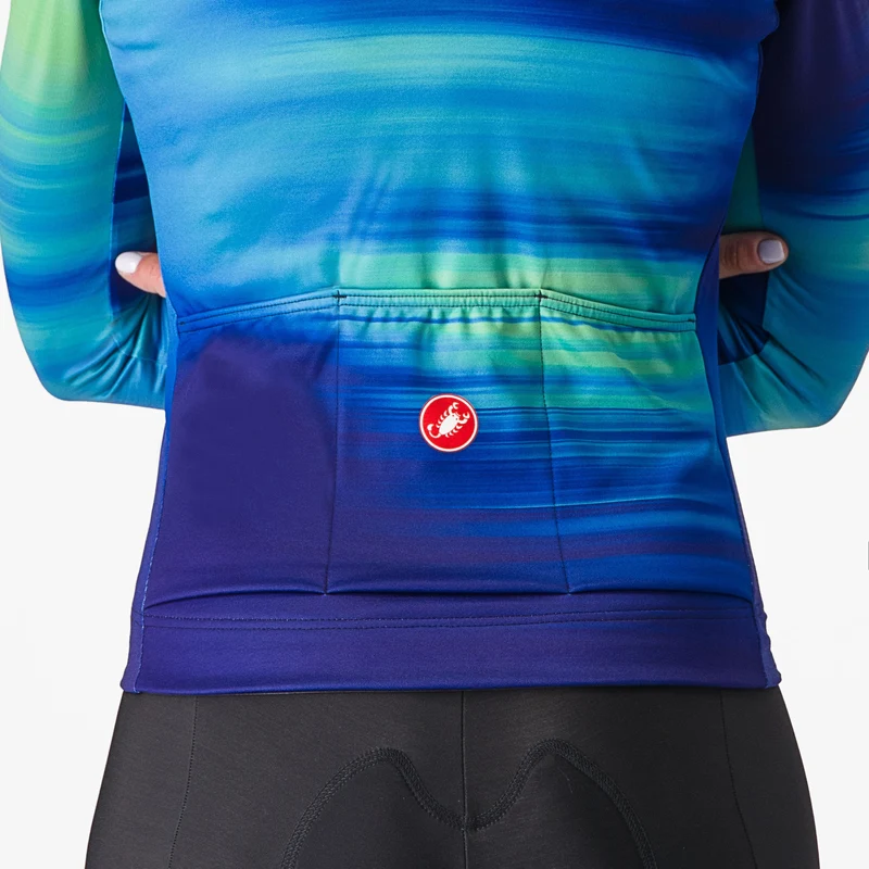 Maglia donna maniche lunghe Castelli Phase - Blu
