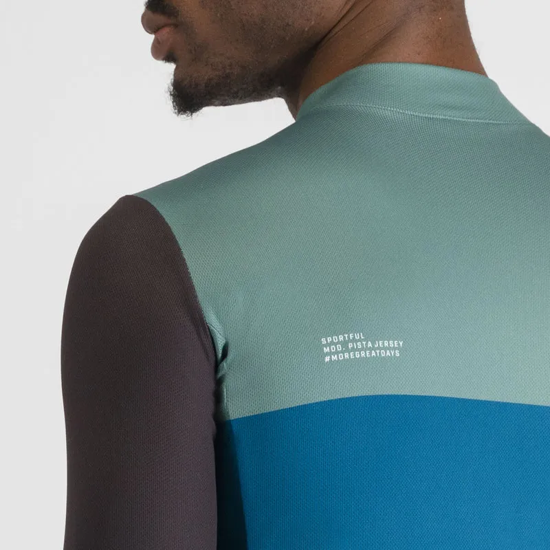 Maglia maniche lunghe Sportful Pista - Blu verde