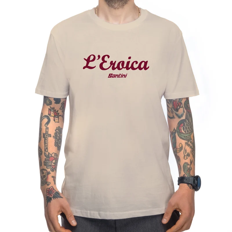T-Shirt Santini Eroica - Marrone chiaro
