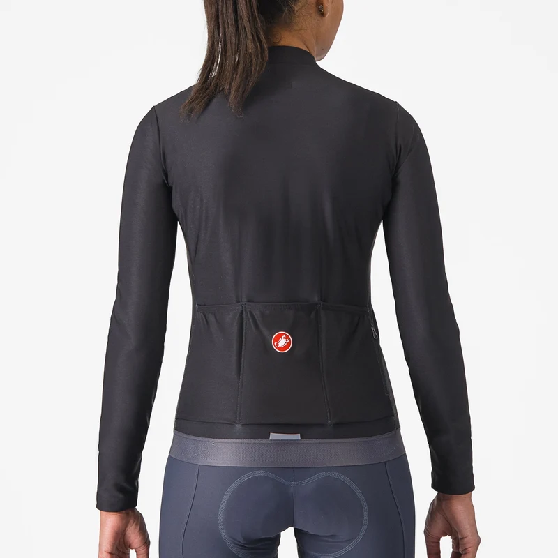 Maglia donna maniche lunghe Castelli Espresso Thermal - Nero