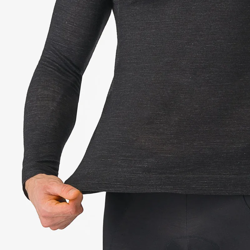 Maglia intima maniche lunghe Castelli Merino Seamless - Nero