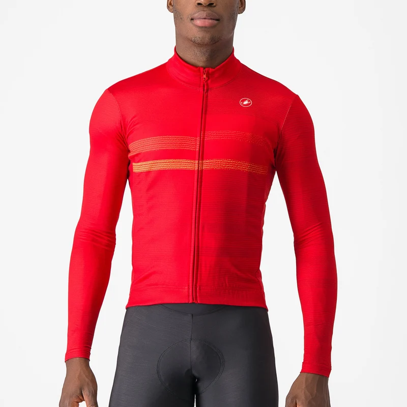 Maglia maniche lunghe Castelli Collapse - Rosso
