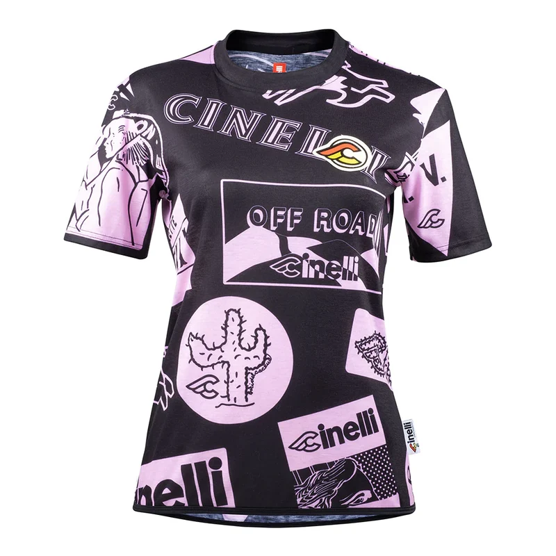 T-Shirt donna Cinelli Gravel - Nero